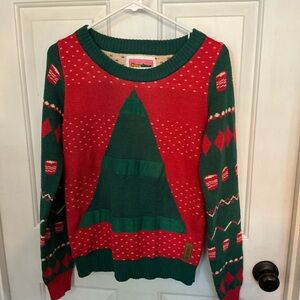 Tipsy Elves Red and Green Christmas Tree Sweater